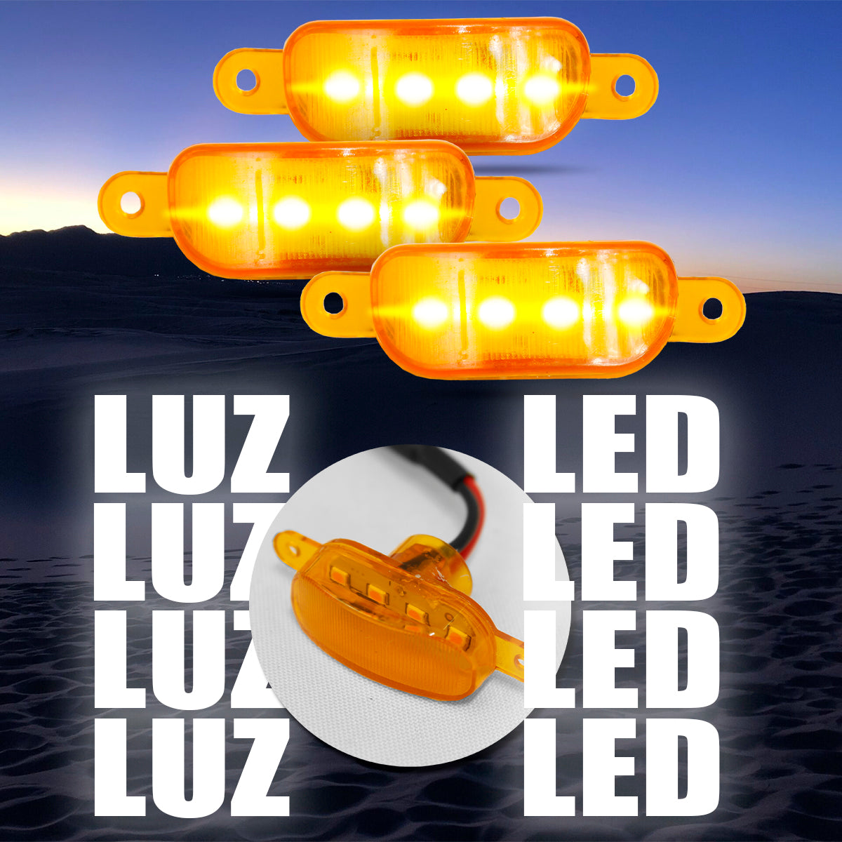 KIT LUCES LED PARA PARRILLA UNIVERSAL AUTOMOTRIZ