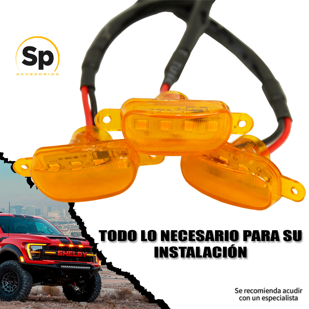 KIT LUCES LED PARA PARRILLA UNIVERSAL AUTOMOTRIZ