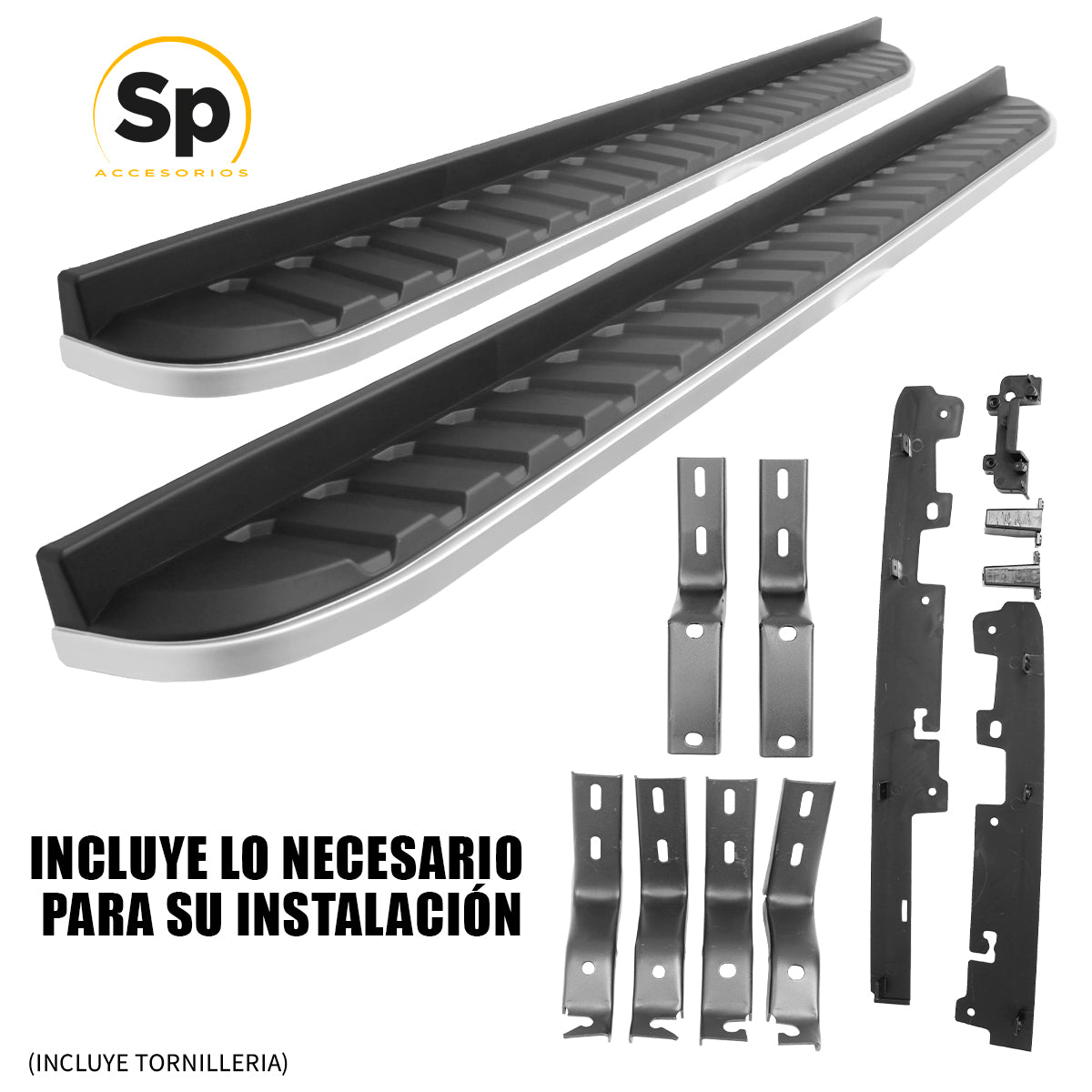 ESTRIBOS TIPO ORIGINAL PARA FORD RANGER 2016 A 2022 NEGRO RAPTOR