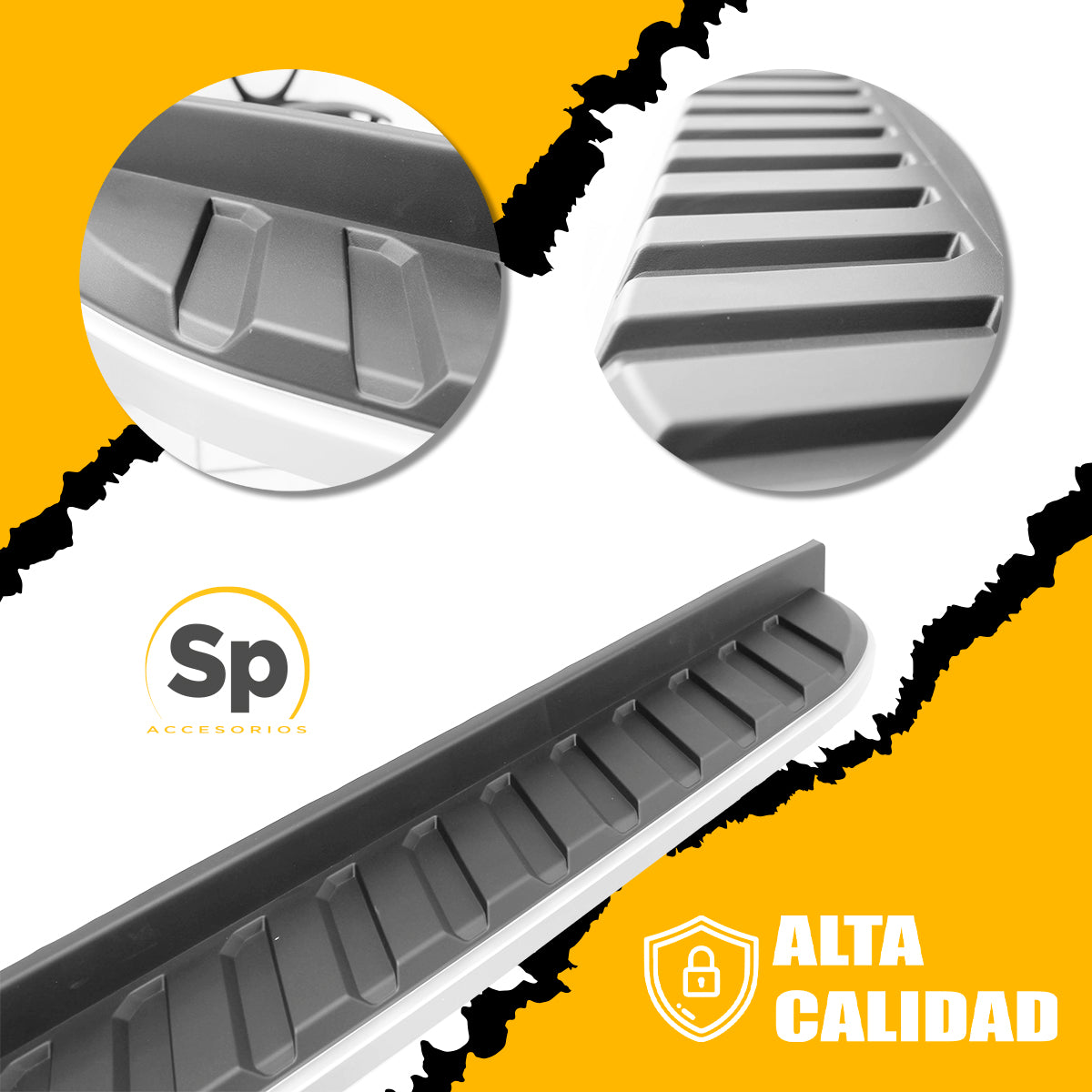 ESTRIBOS TIPO ORIGINAL PARA FORD RANGER 2016 A 2022 NEGRO RAPTOR