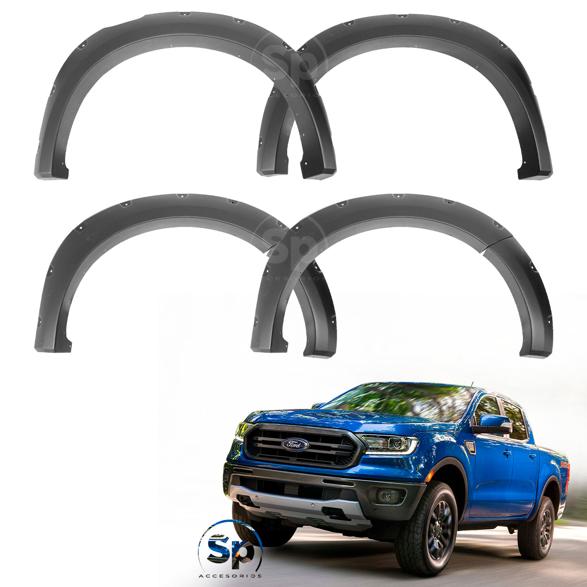 CANTONERAS ABS TIPO REMACHE PARA NUEVA FORD RANGER 2023+