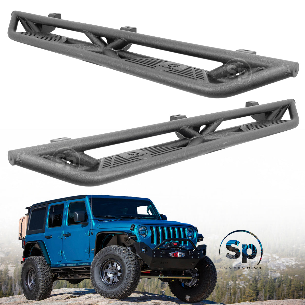 ESTRIBO PROTECTOR ALUMINIO 4X4 PARA JEEP WRANGLER JL 2018 - 2024