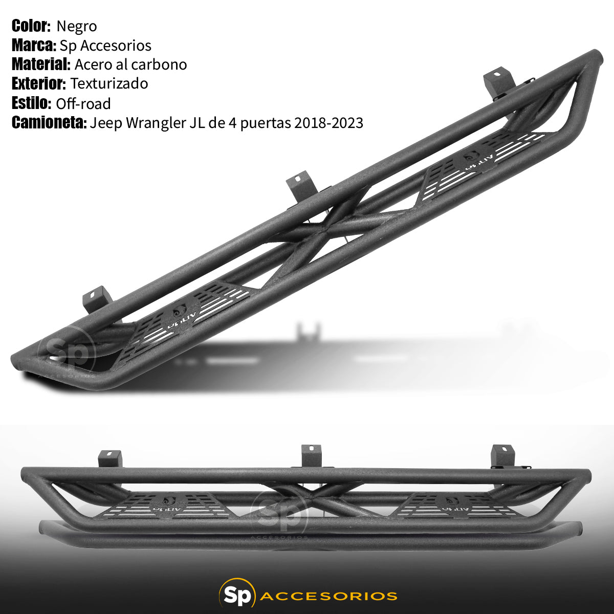 ESTRIBO PROTECTOR ALUMINIO 4X4 PARA JEEP WRANGLER JL 2018 - 2024