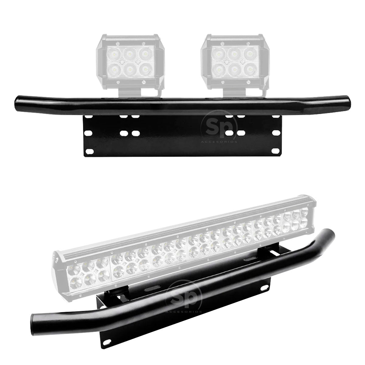 SOPORTE PORTA LÁMPARAS Y MATRICULA UNIVERSAL