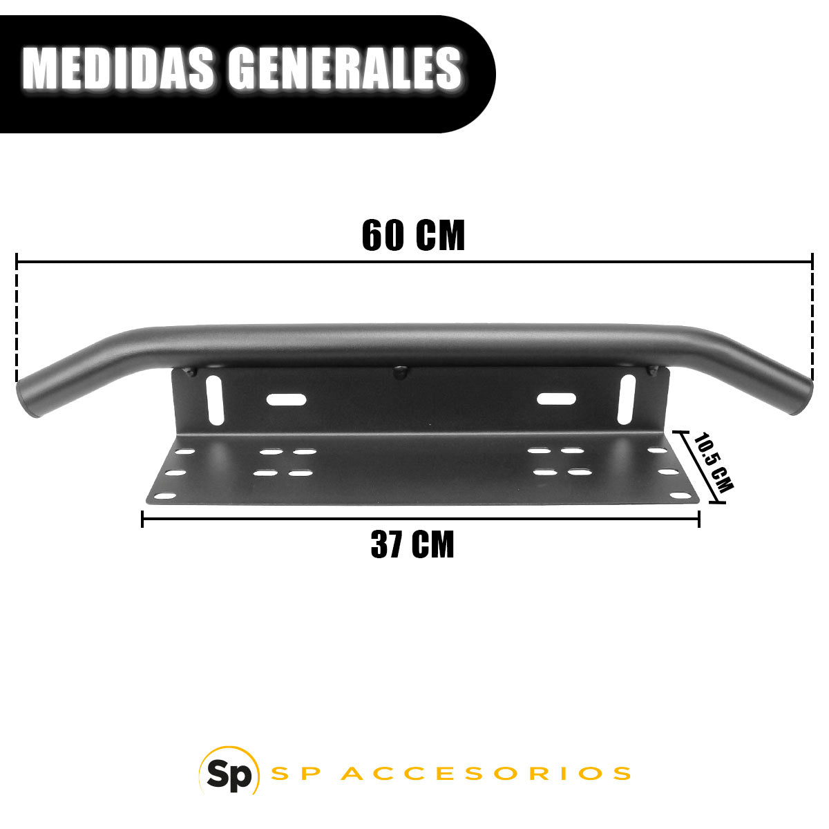 SOPORTE PORTA LÁMPARAS Y MATRICULA UNIVERSAL