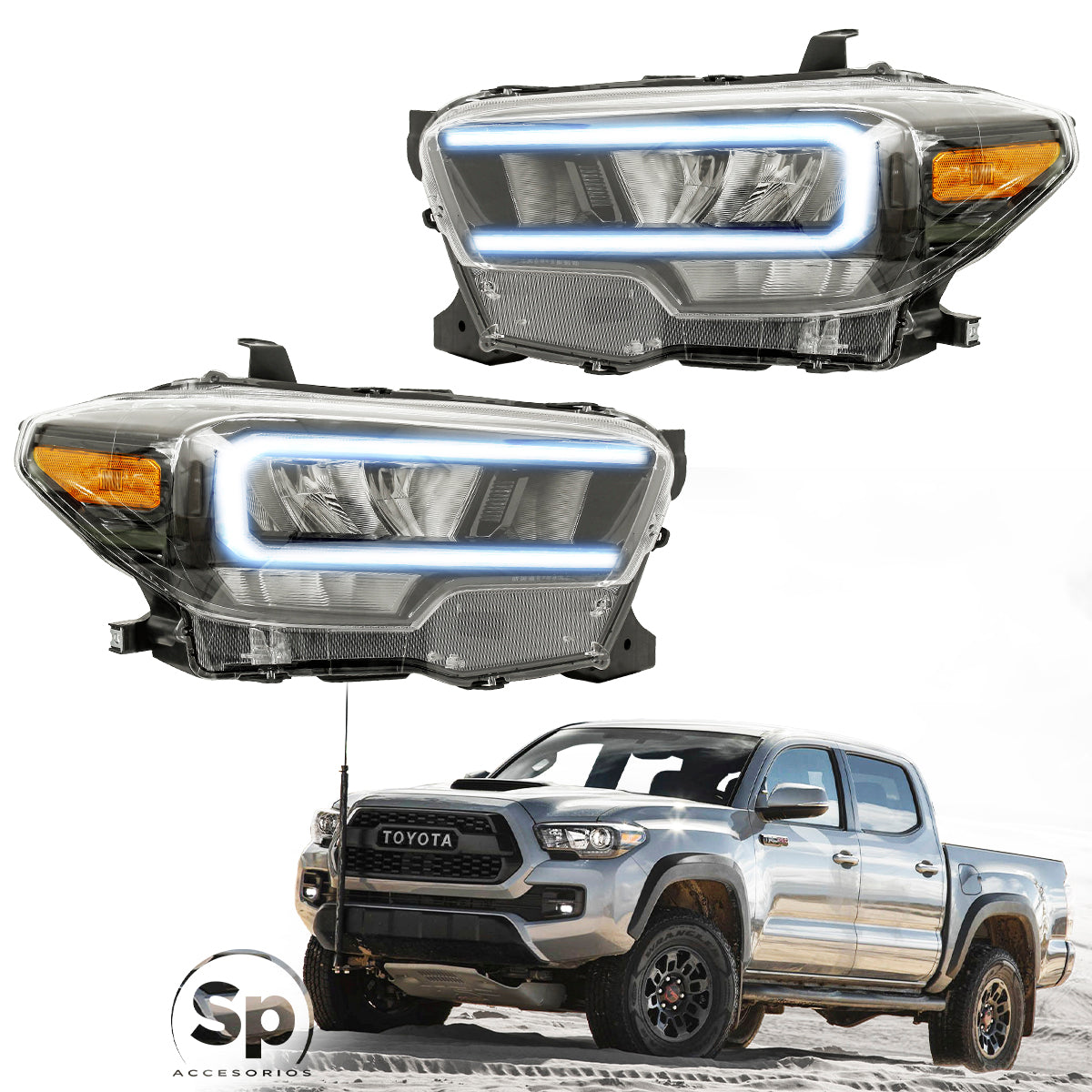 FAROS PRINCIPALES LED PARA TOYOTA TACOMA 2016 A 2022
