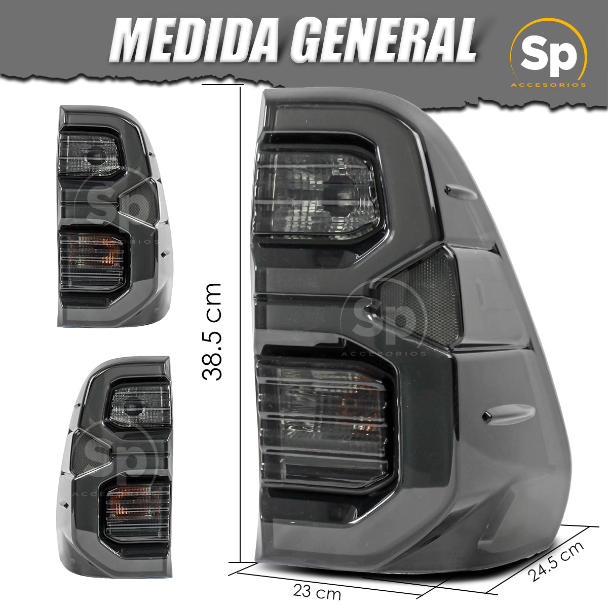 CALAVERAS TRASERAS LED PARA TOYOTA HILUX 2016-2023 HUMO