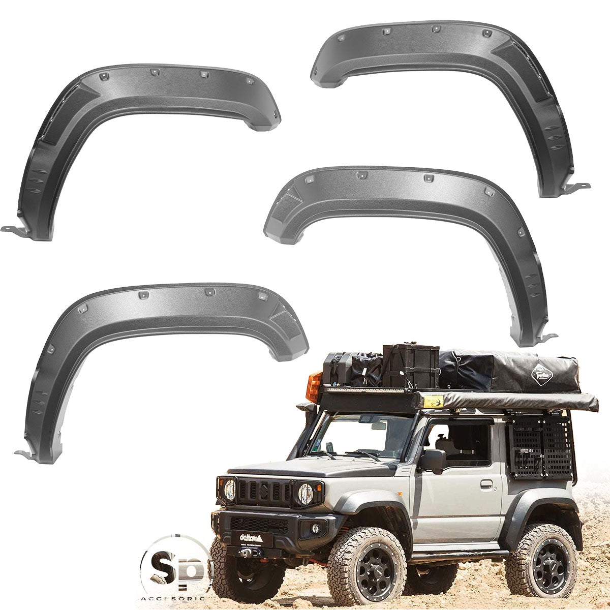 CANTONERAS PLASTICO ABS G WAGON OFF ROAD PARA SUZUKI JIMNY 2020 - 2023