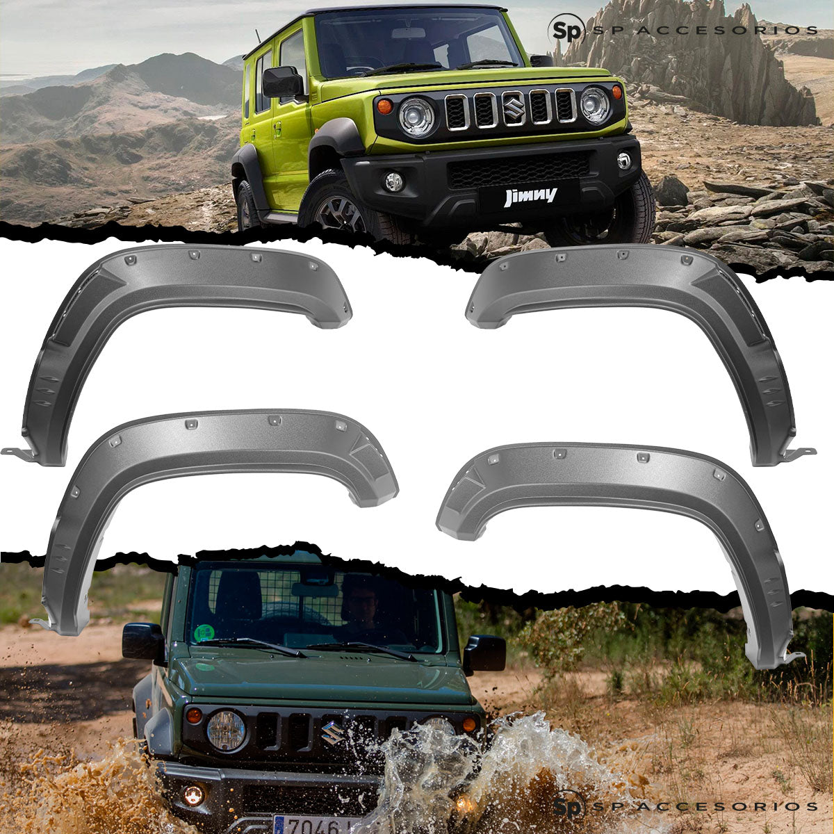 CANTONERAS PLASTICO ABS G WAGON OFF ROAD PARA SUZUKI JIMNY 2020 - 2023