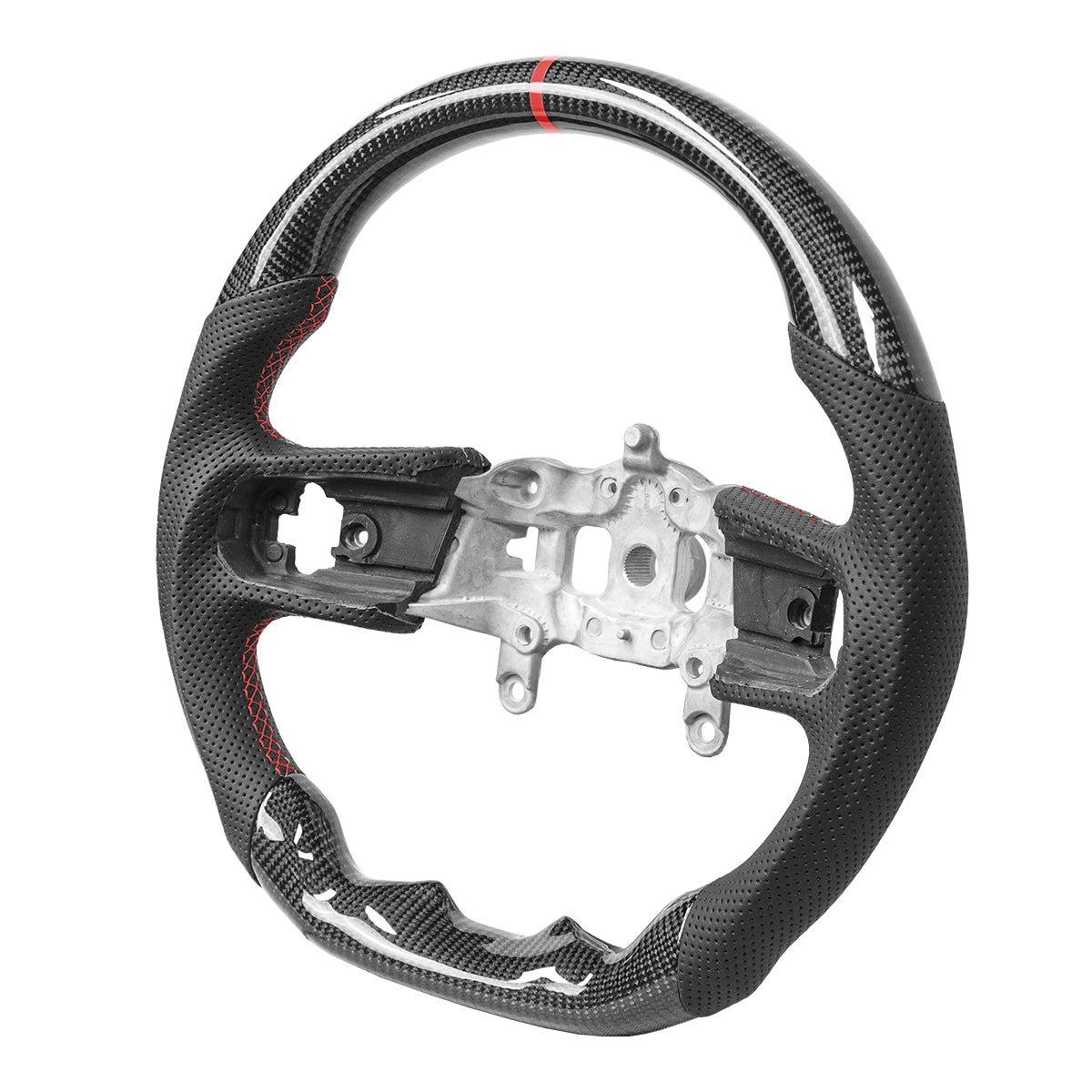 VOLANTE DE FIBRA DE CARBONO CON CUERO PERFORADO PARA JEEP JL Y JEEP GLADIADOR