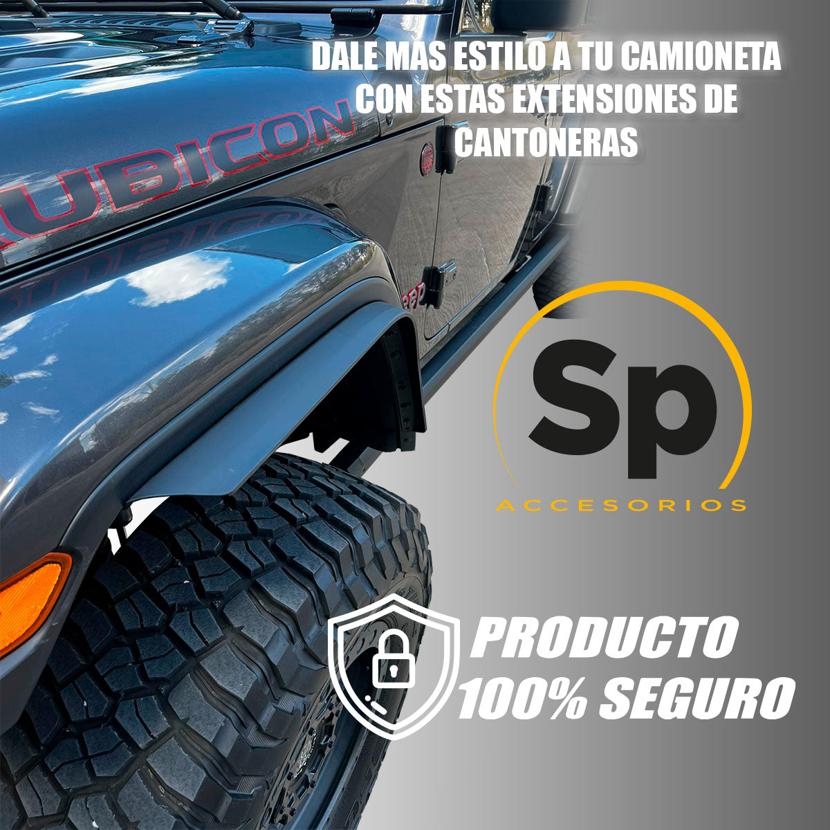 EXTENSIÓN CANTONERAS LODERAS PARA JEEP WRANGLER JL 2018 - 2024