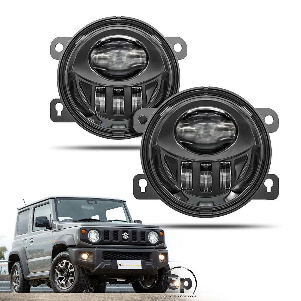 FAROS NIEBLA PARA SUZUKI JIMNY 2019 A 2024 LUZ LED