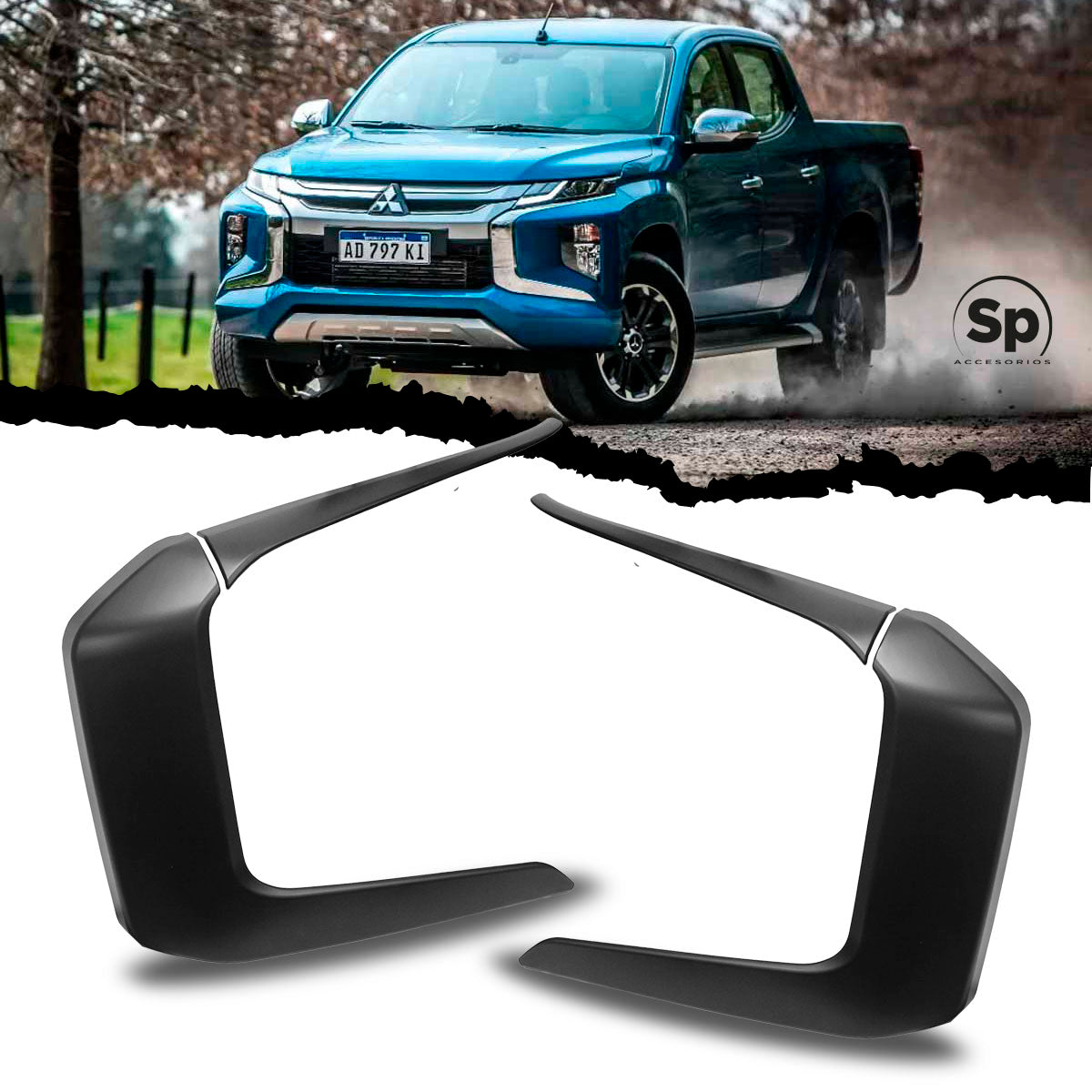 MOLDURA DE DEFENSA DELANTERA PARA MITSUBISHI L200 2019 - 2023