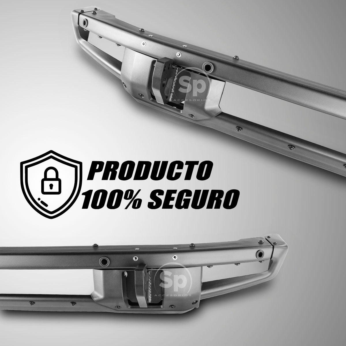 DEFENSA DELANTERA ACERO PARA FORD BRONCO 2021 A 2023+