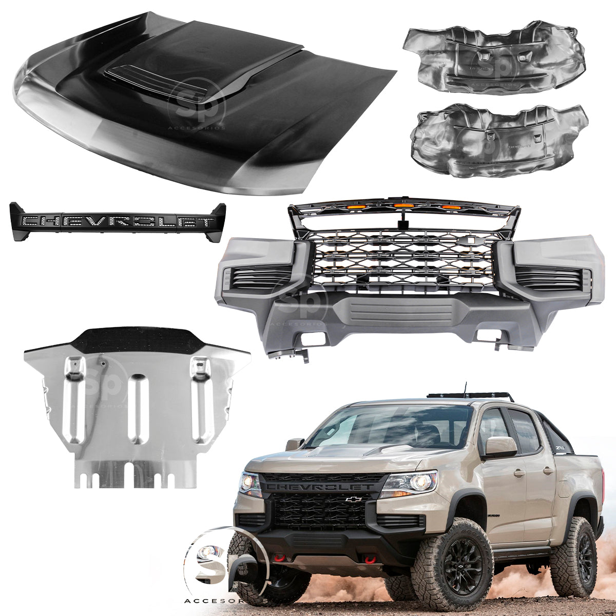 BODY KIT CONVERSIÓN PARA CHEVROLET COLORADO 2016 - 2020 A NUEVA LINEA 2023