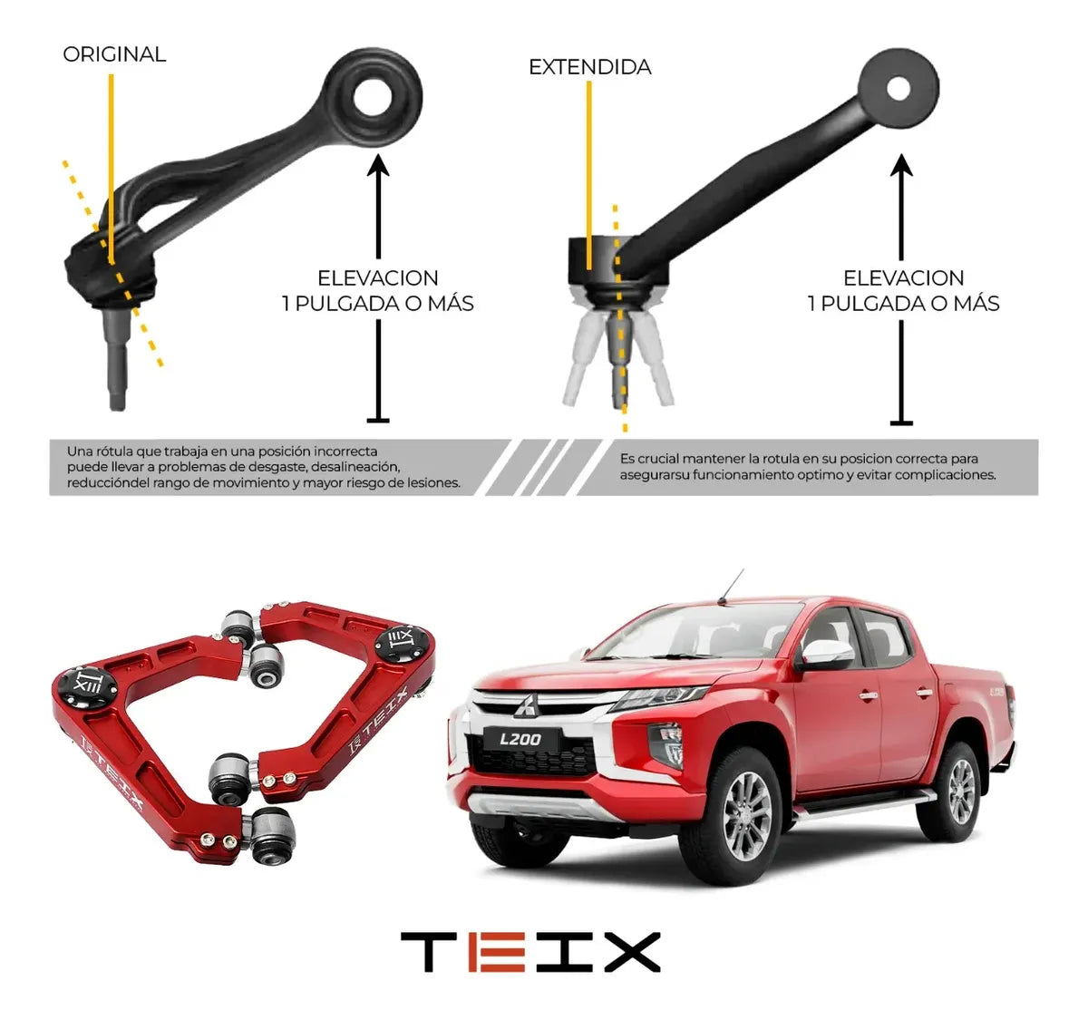 Horquillas Control Teix Rojas Suspensión L200 2024+