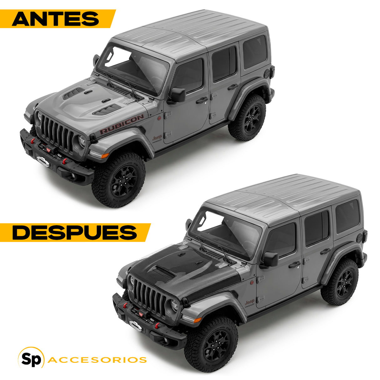 COFRE FIBRA CARBONO PARA JEEP JL 2018/2026