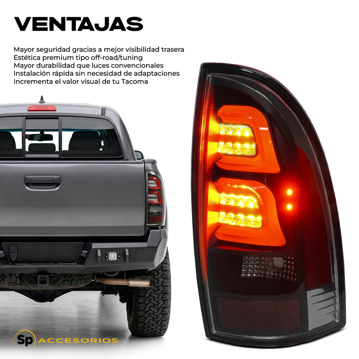 CALAVERAS TRASERAS LED PARA TOYOTA TACOMA 2006/2015