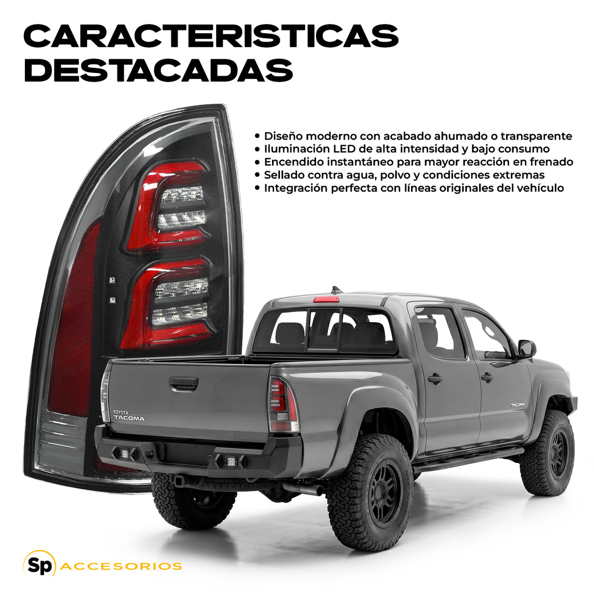 CALAVERAS TRASERAS LED PARA TOYOTA TACOMA 2006/2015