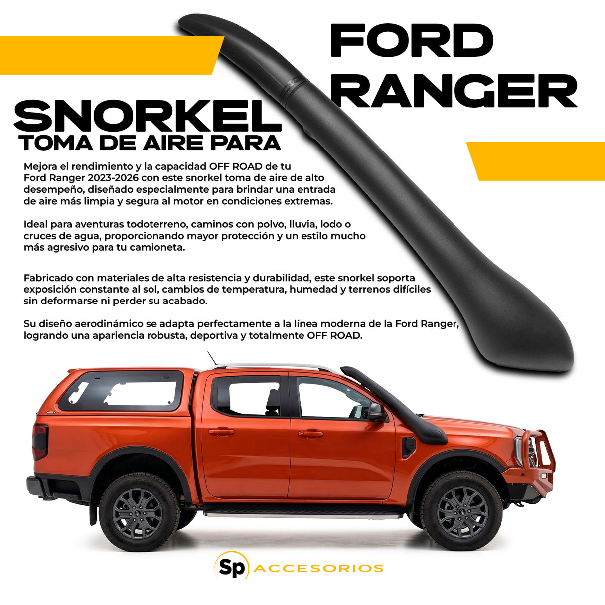 SNORKEL TOMA DE AIRE FORD RANGER 2023/2026