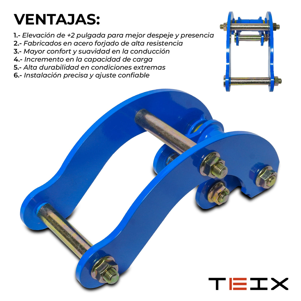 PAR DE SHACKLES MITSUBISHI L200 2" TRASERO 2024-2026+