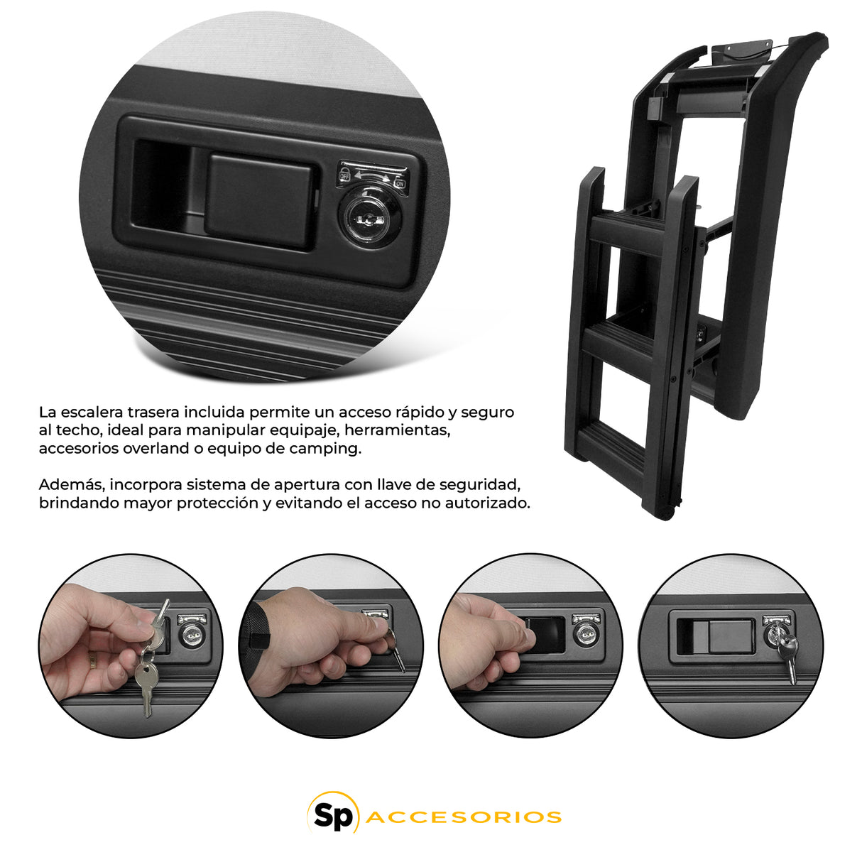 CANASTILLA DE TECHO CON ESCALERA FORD BRONCO 2021+