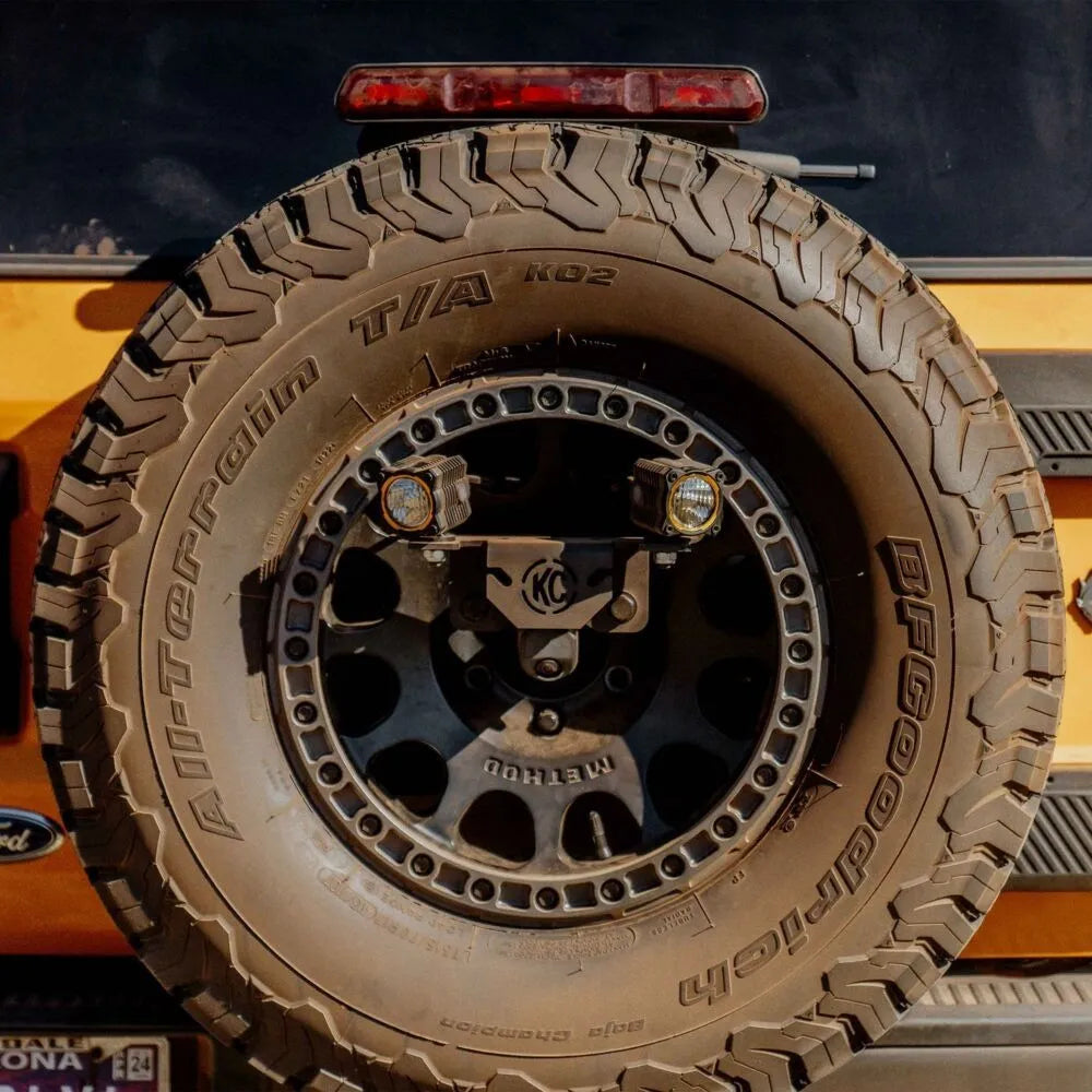 Porta Llantas Repuesto Kc Hilites 2 En 1 14x1.5 Wrangler 18+