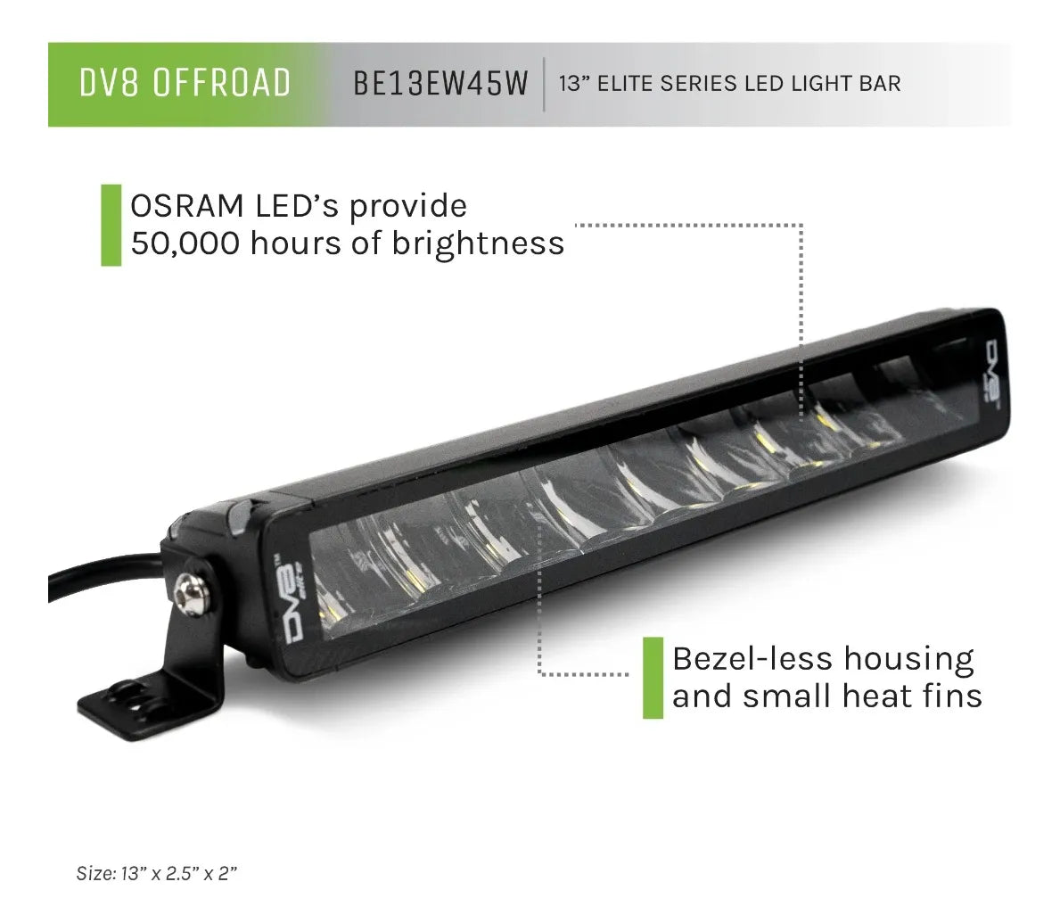 13-inch Elite Series Led Light Bar | Single Row