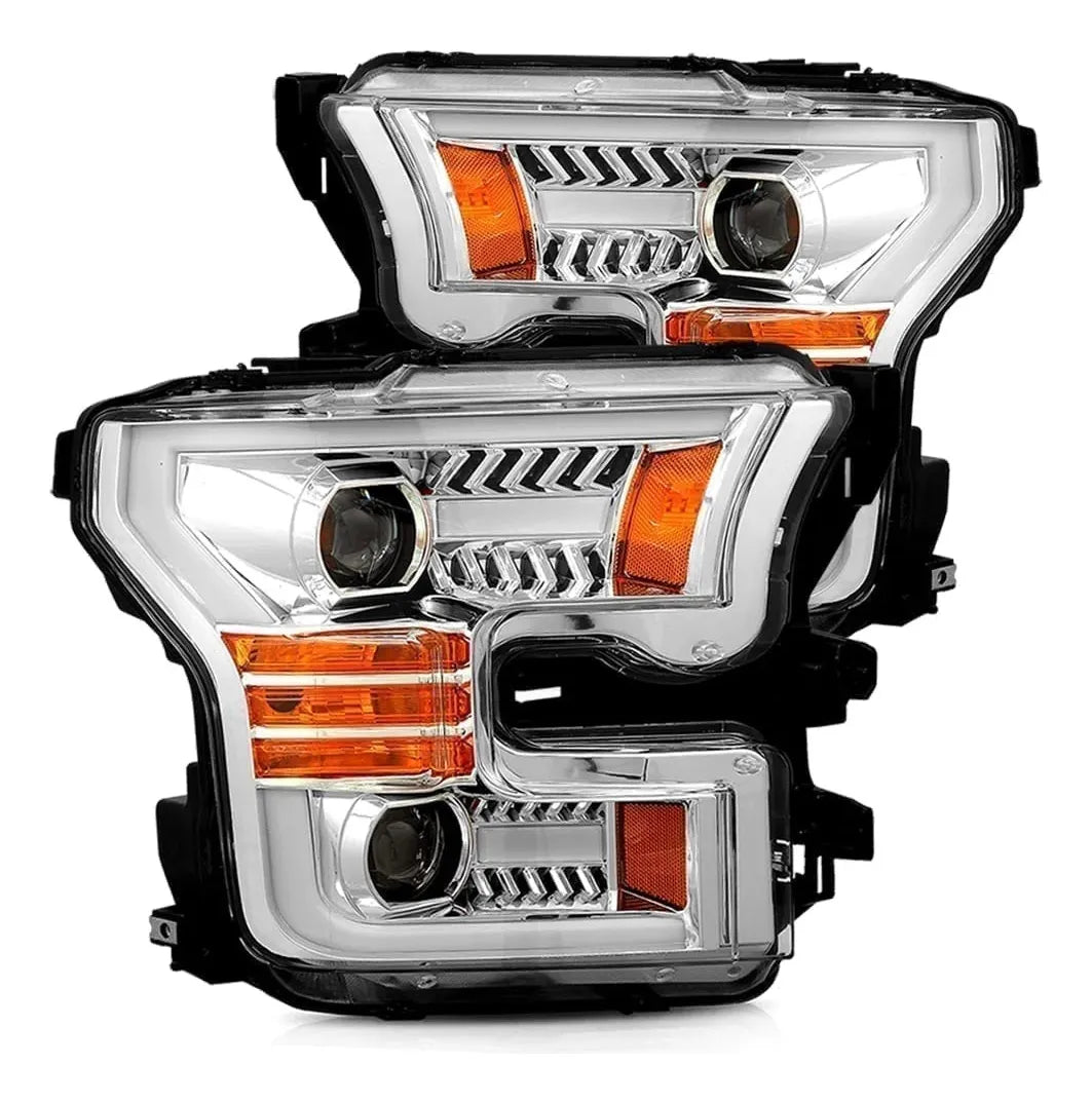 15-17ford F150 Proseries Halogen Projector Headlights Chrome