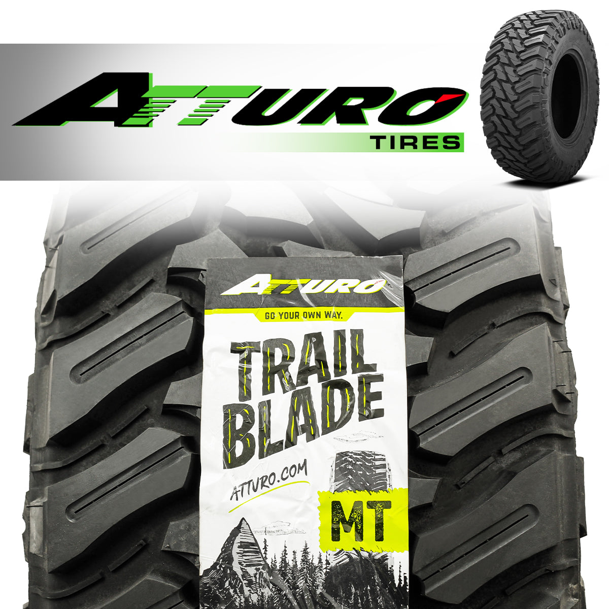 LLANTA ATTURO TIRES TRAIL BLADE M/T 33X12.50R20LT 114Q 10 PR