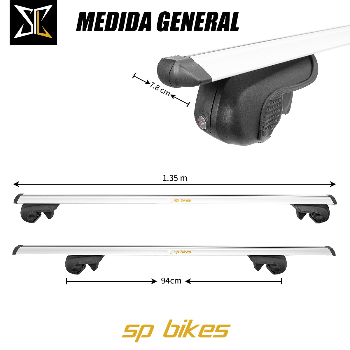 BARAS PORTAEQUIPAJE TIPO THULE WINGBAR UNIVERSAL 135cm