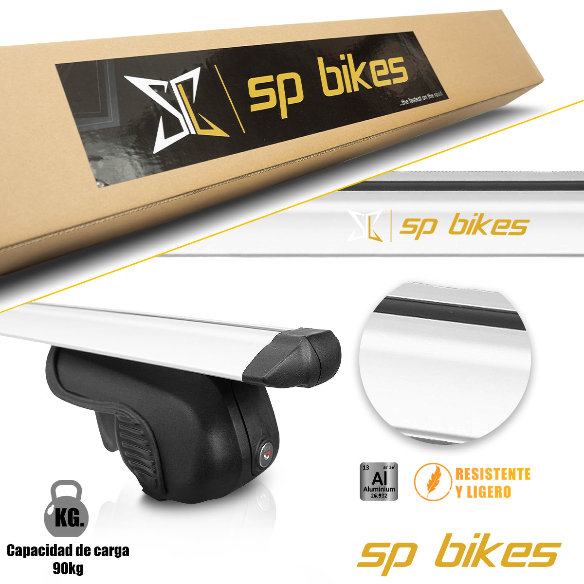 BARAS PORTAEQUIPAJE TIPO THULE WINGBAR UNIVERSAL 135cm