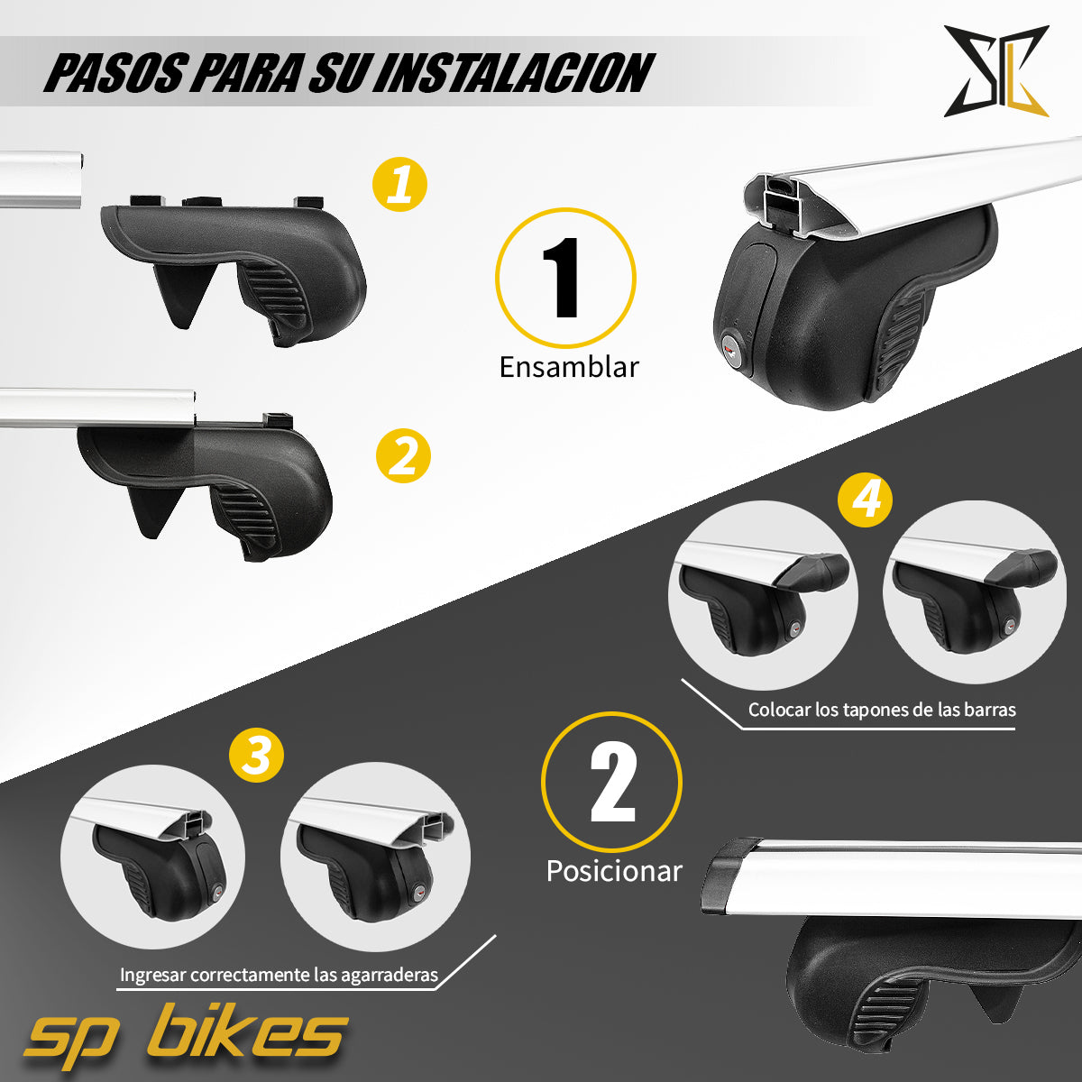 BARRAS PORTAEQUIPAJE TIPO THULE WINGBAR UNIVERSAL 125cm