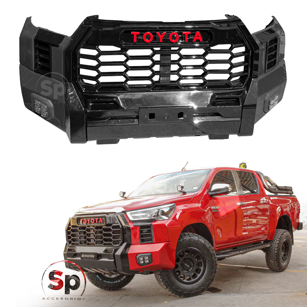 BODY KIT TOYOTA HILUX REVO 2016-2023 CONVERSION A TOYOTA TUNDRA 2023 LINEA NUEVA