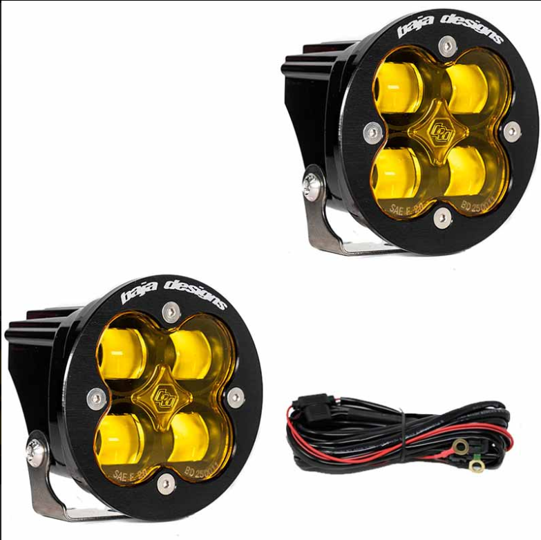 PAR DE LUCES LED BAJA DESIGNS/ SQUADRON-R UNIVERSALES/ SAE-NIEBLA- AMBAR