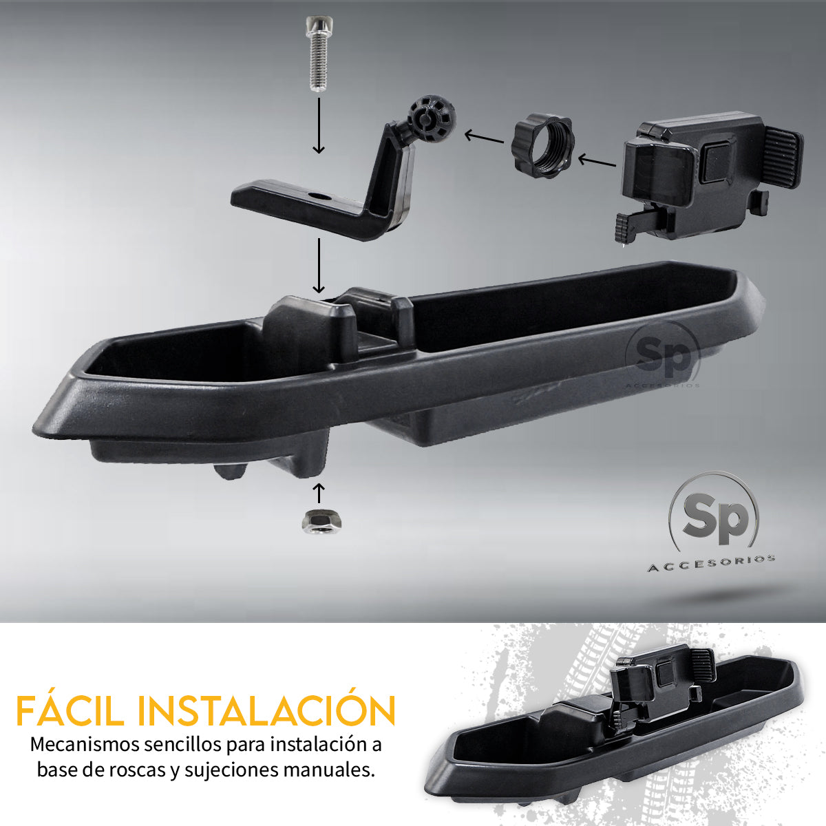 SOPORTE DE TELÉFONO DE TABLERO ABS PARA JEEP WRANGLER JL 2018 - 2024