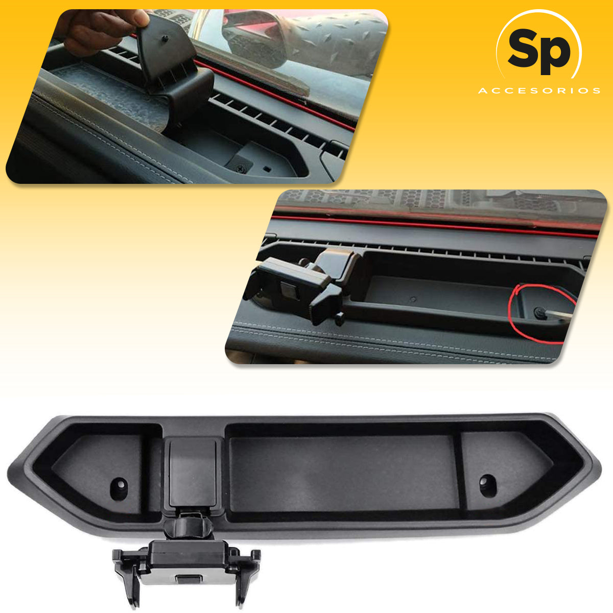 SOPORTE DE TELÉFONO DE TABLERO ABS PARA JEEP WRANGLER JL 2018 - 2024