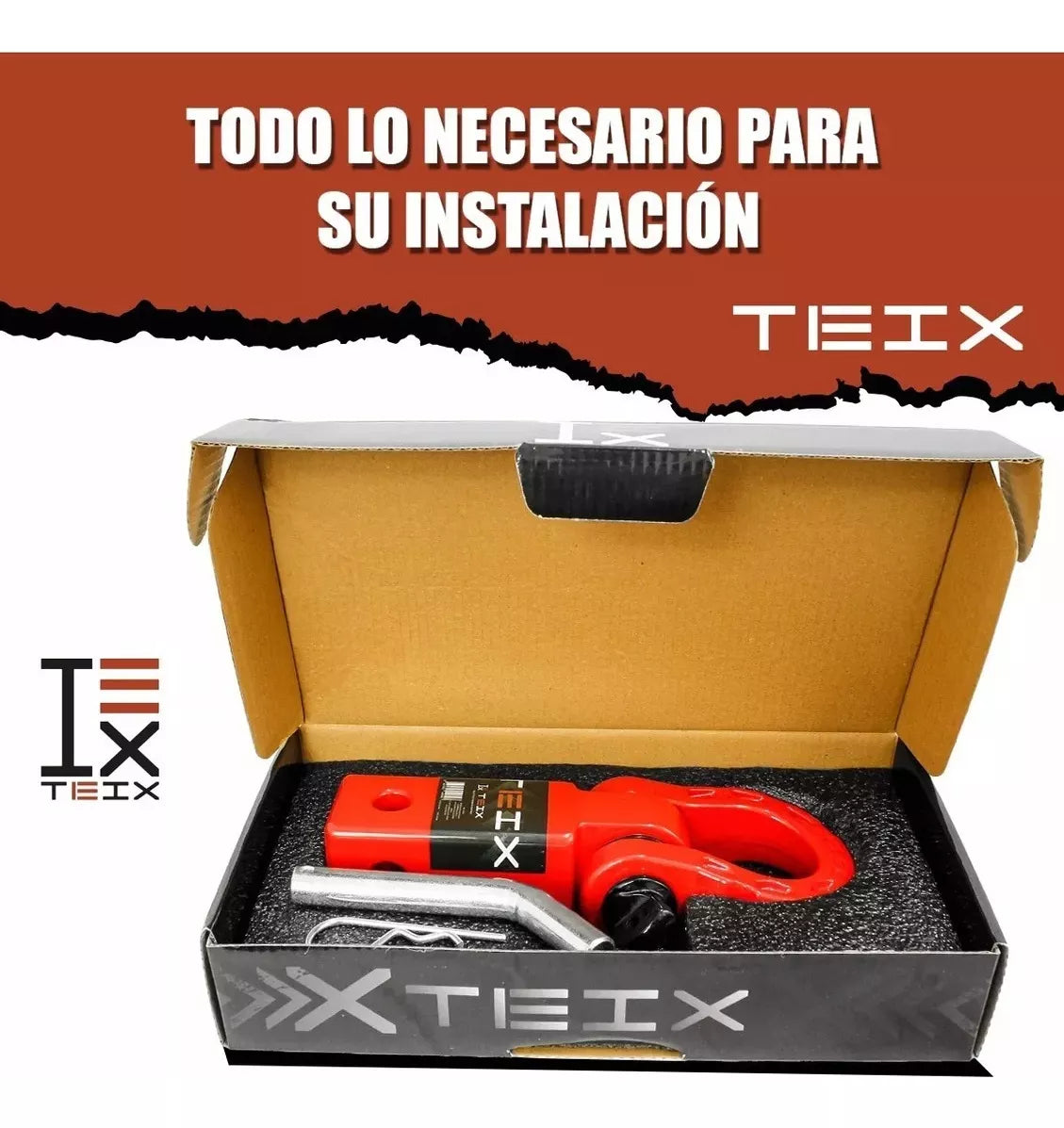 RECEPTOR ENGANCHE GRILLETE ROJO UNIVERSAL