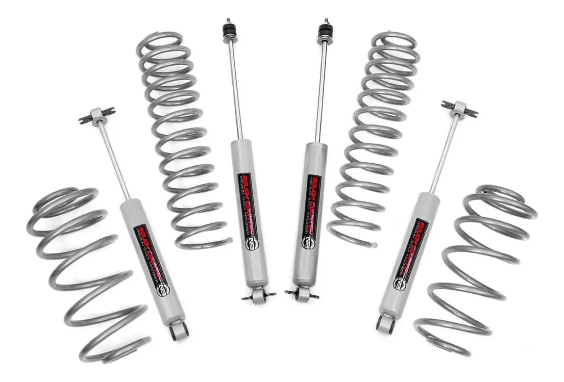 KIT DE ELEVACION 2.5" ROUGH COUNTRY/ JEEP WRANGLER TJ 4X4 1997-2006/ 4 CILINDROS- AMORTIGUADORES N3