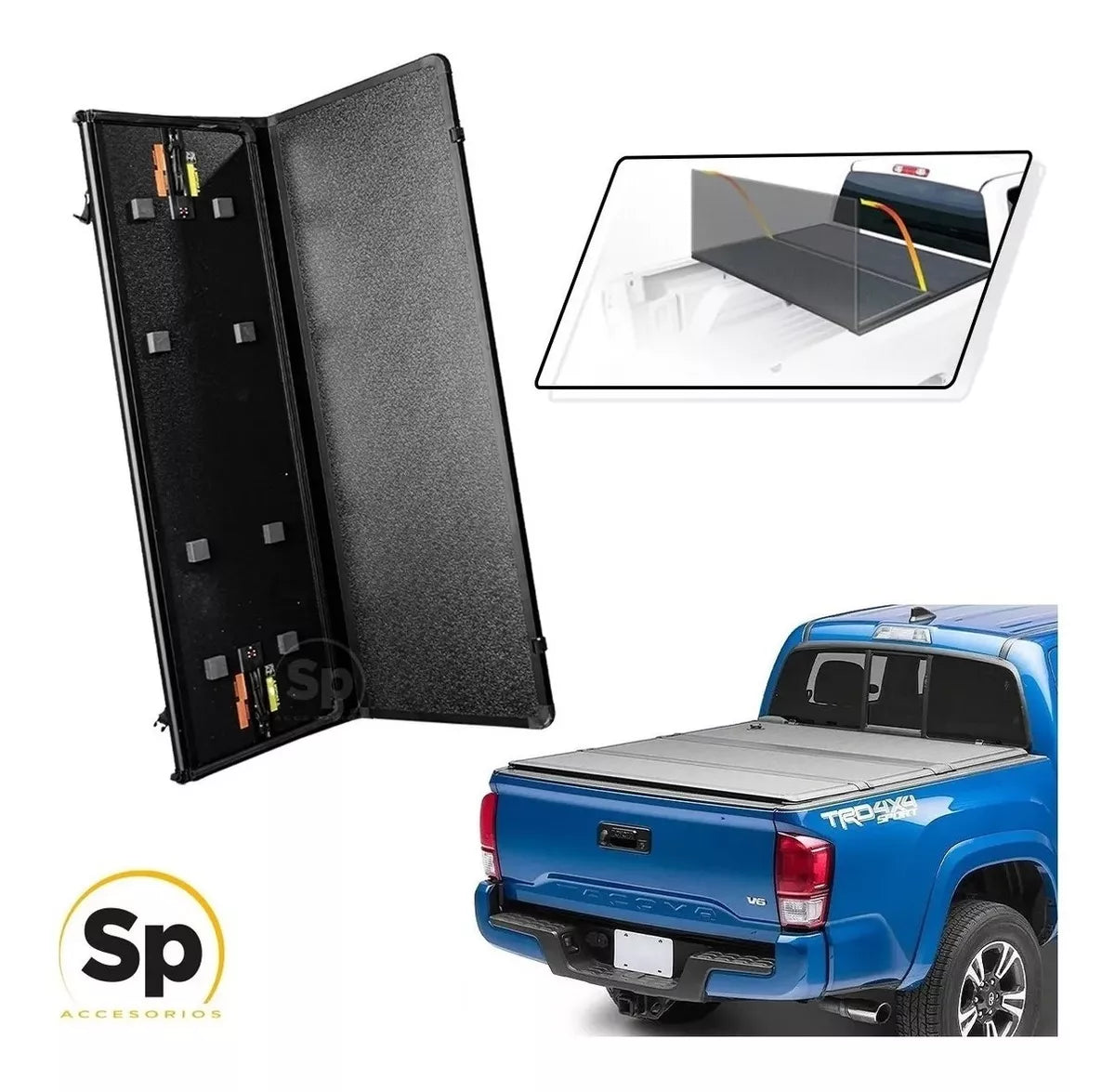 TAPA RÍGIDA HARD 3 FOLD COVER PARA TOYOTA HILUX 2016-2022