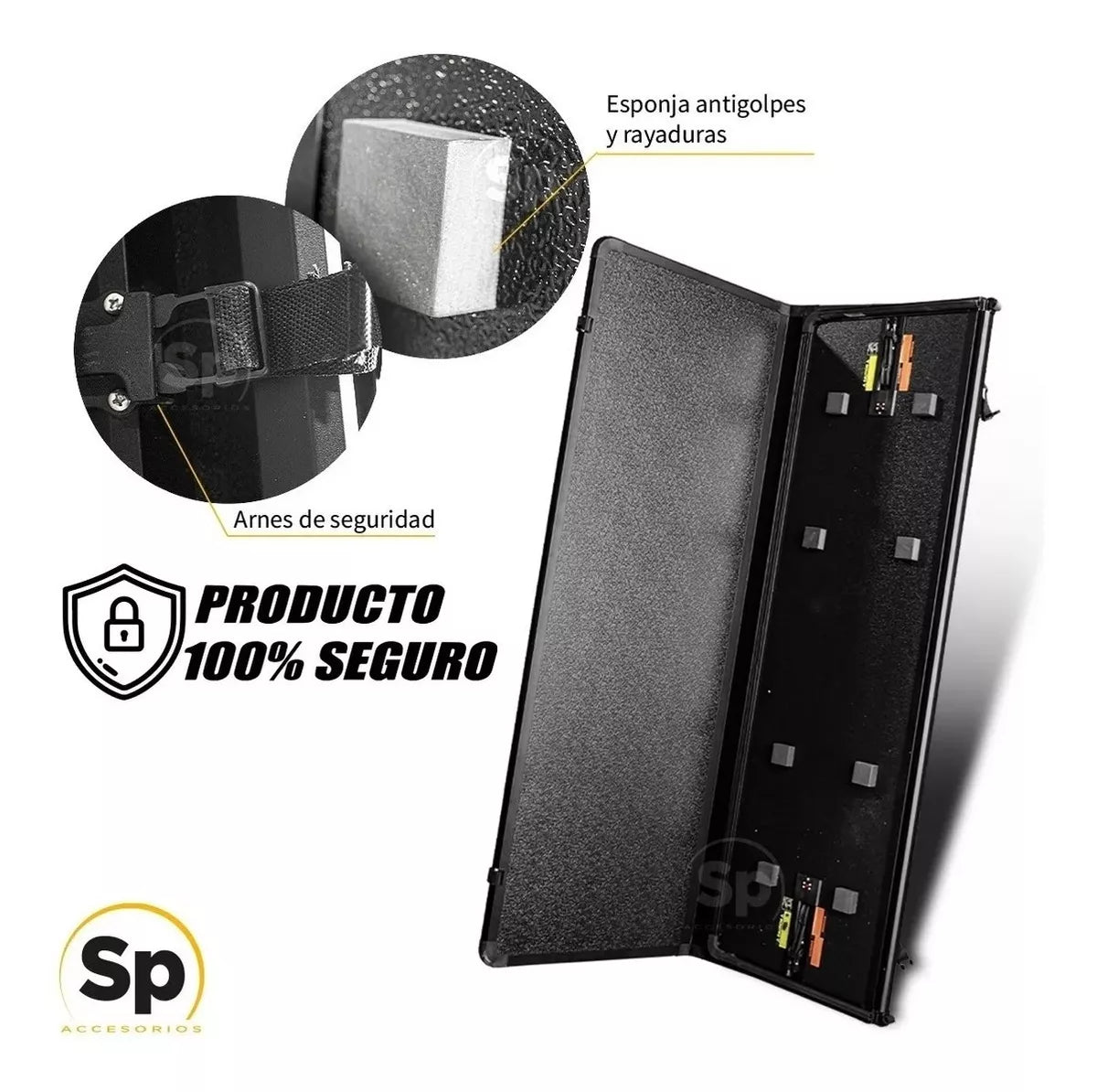 TAPA RÍGIDA HARD 3 FOLD COVER PARA TOYOTA HILUX 2016-2022