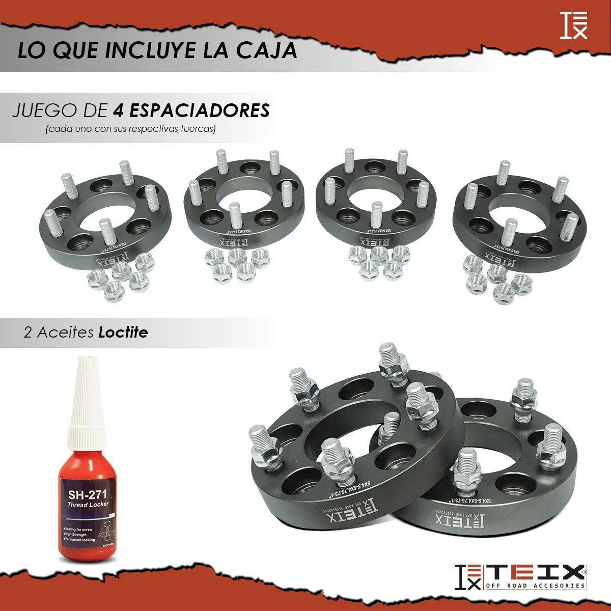 Adaptadores Ford Ranger 2006 Teix Gris 5x114 A 5x120.65