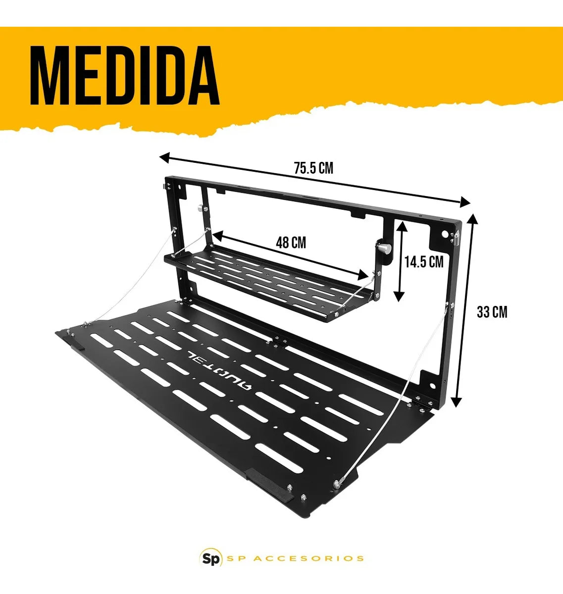 Placa de almacenamiento de puerta trasera para JETOUR T2 2024