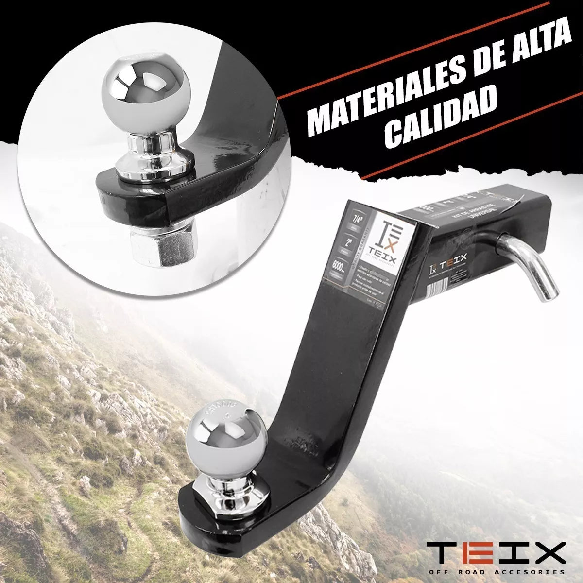 ACOPLAMIENTO DE ENGANCHE PARA AUTOMOVIL NEGRO DROP 6