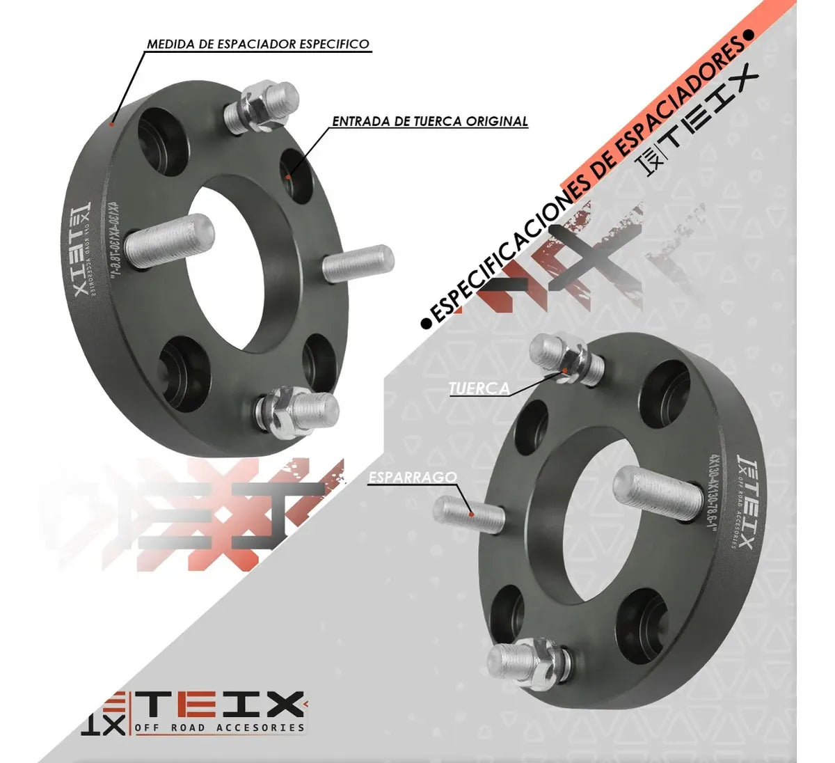 Espaciadores Vw Vocho 1 Gris 4x130 14x1.5 78.6mm