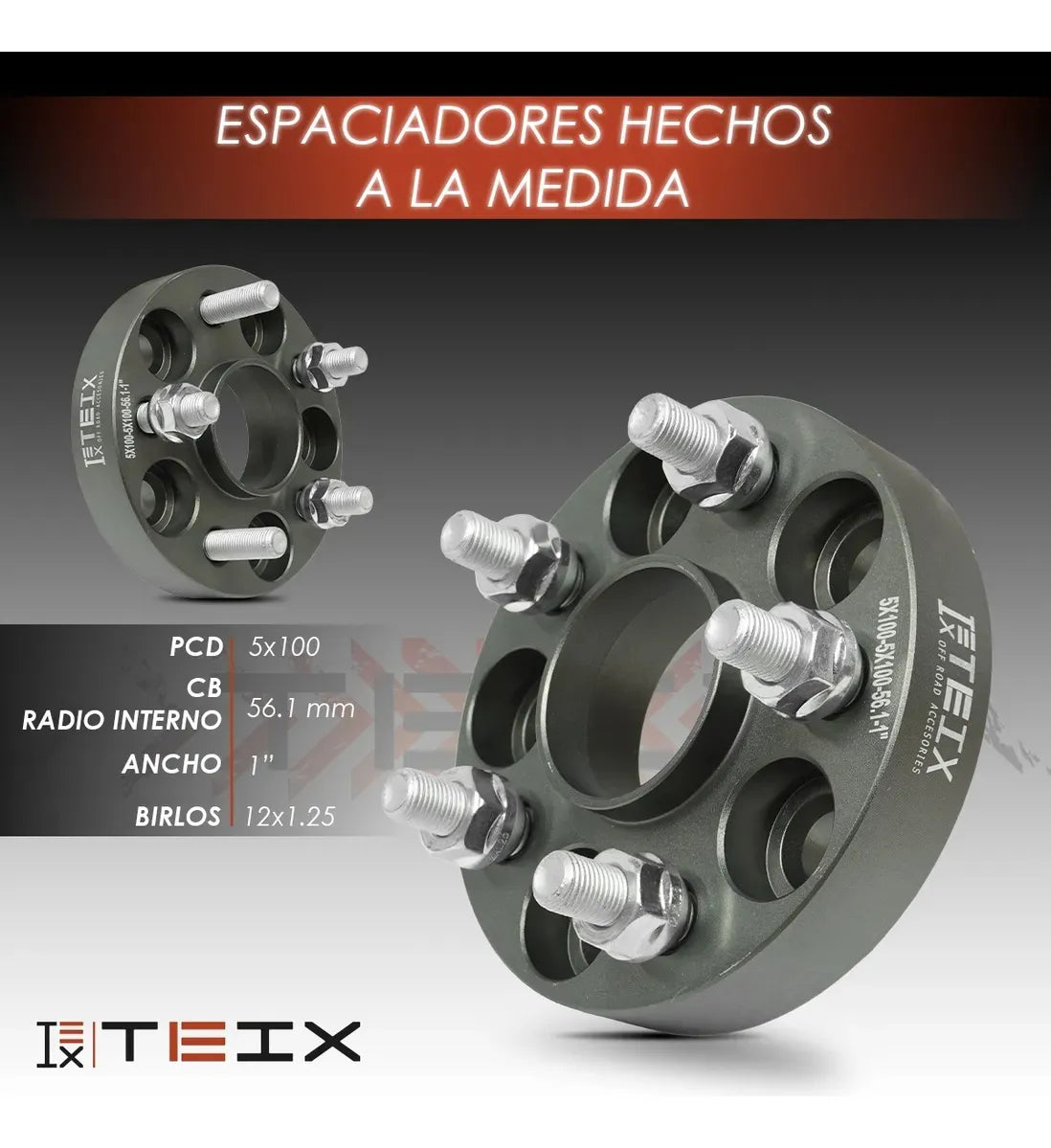 Espaciadores Teix 5x100 56.1 1 12x1.25 Impreza G2 2000