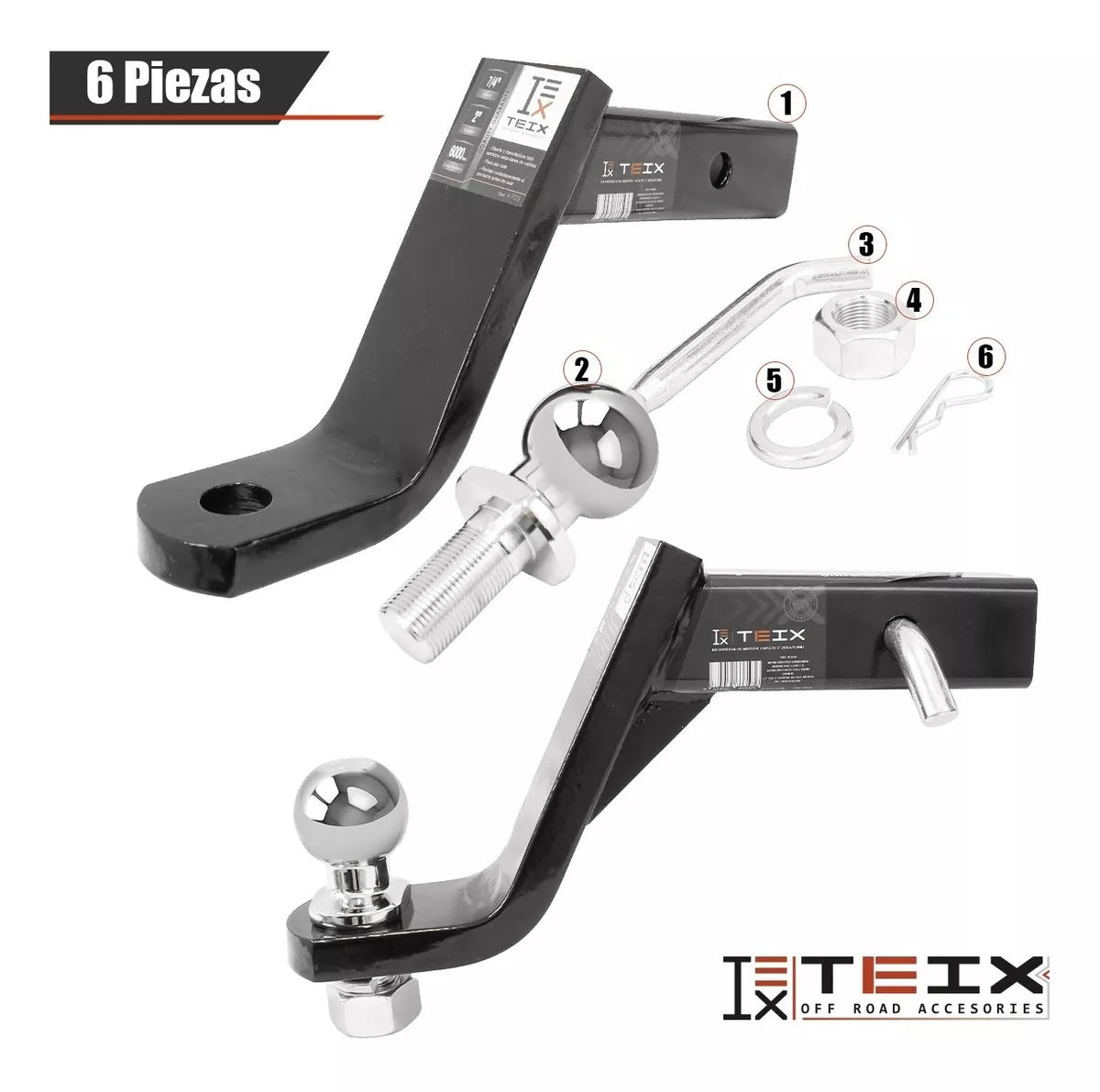 ACOPLAMIENTO DE ENGANCHE PARA AUTOMOVIL NEGRO DROP 6