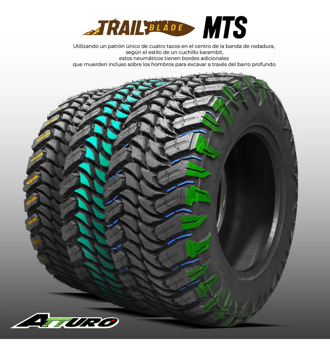 LLANTA ATTURO TRAIL BLADE 33x12.50 R18LT 122Q 12-PR