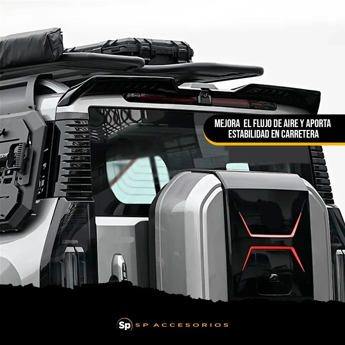 Alerón Trasero De Platico Abs Negro Brillante Para Jetour T2