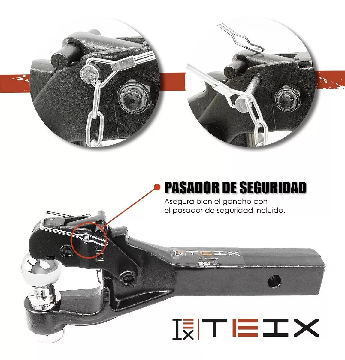 ACOPLAMINETO DE ENGANCHE PARA AUTOMOVIL 2" DE LARGO